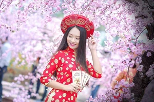 Stunning Spring Gallery: Beautiful Girls with Blooming Peach Blossoms - image 4