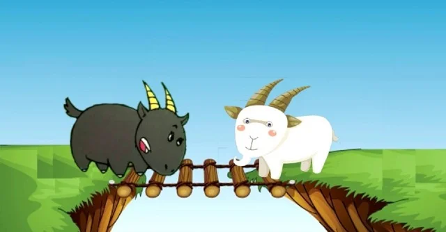 The Classic Moral Fable of the Two Goats Crossing the Bridge
