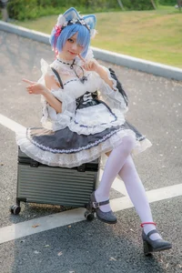 Stunning Rem Cat Maid Cosplay by Hana at Firefly Animation Carnival – Re:Zero Inspired Anime Photoshoot - image 45