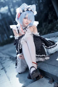 Stunning Rem Cat Maid Cosplay by Hana at Firefly Animation Carnival – Re:Zero Inspired Anime Photoshoot - image 46