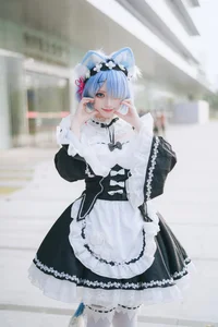 Stunning Rem Cat Maid Cosplay by Hana at Firefly Animation Carnival – Re:Zero Inspired Anime Photoshoot - image 38