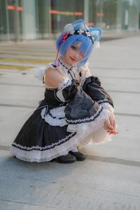 Stunning Rem Cat Maid Cosplay by Hana at Firefly Animation Carnival – Re:Zero Inspired Anime Photoshoot - image 39
