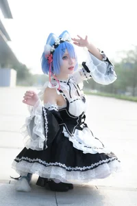 Stunning Rem Cat Maid Cosplay by Hana at Firefly Animation Carnival – Re:Zero Inspired Anime Photoshoot - image 41