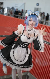 Stunning Rem Cat Maid Cosplay by Hana at Firefly Animation Carnival – Re:Zero Inspired Anime Photoshoot - image 27