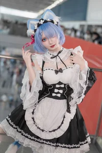 Stunning Rem Cat Maid Cosplay by Hana at Firefly Animation Carnival – Re:Zero Inspired Anime Photoshoot - image 17