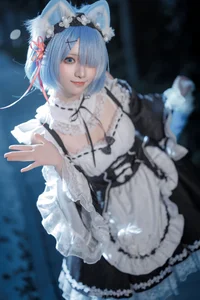 Stunning Rem Cat Maid Cosplay by Hana at Firefly Animation Carnival – Re:Zero Inspired Anime Photoshoot - image 22