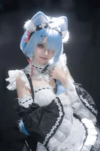 Stunning Rem Cat Maid Cosplay by Hana at Firefly Animation Carnival – Re:Zero Inspired Anime Photoshoot - image 11