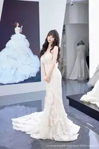 Yue Er Yue Er Shines in Pristine Wedding Gown: Captivating XiuRen No.10663 Collection - image 7