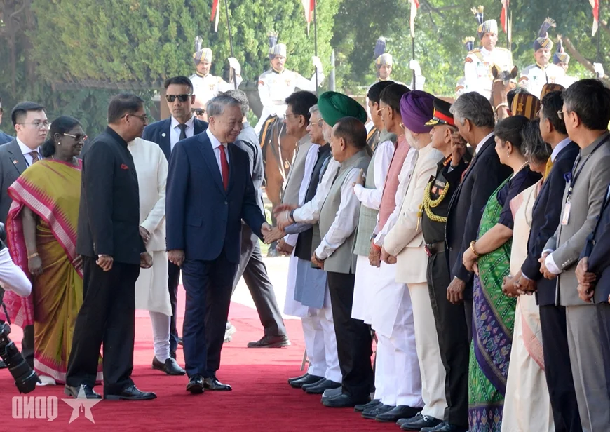 Official State Reception for General Secretary and President To Lam in India