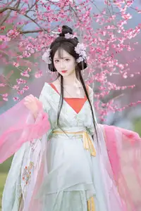 Graceful Hanfu Beauty Amidst Cherry Blossoms - Qi Luo Sheng De Xiao Su Su | YiTuYu Vol.8553 - image 13