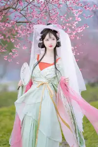 Graceful Hanfu Beauty Amidst Cherry Blossoms - Qi Luo Sheng De Xiao Su Su | YiTuYu Vol.8553 - image 14