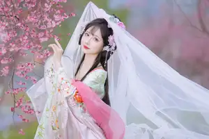 Graceful Hanfu Beauty Amidst Cherry Blossoms - Qi Luo Sheng De Xiao Su Su | YiTuYu Vol.8553 - image 11