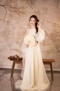Elegant Asian Beauty in Traditional Inspired Dress Discover Timeless Grace and Serene Charm - image 5