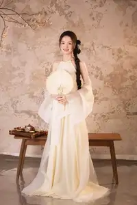 Elegant Asian Beauty in Traditional Inspired Dress Discover Timeless Grace and Serene Charm - image 12