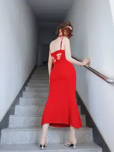 Coser Baiyin81 September Part01: Elegant Allure in a Captivating Red Dress - image 7