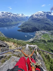 Thrilling Rope Ladder Climb on Norway's Majestic Mountains - image 9