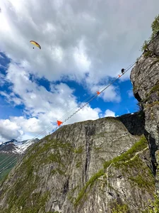 Thrilling Rope Ladder Climb on Norway's Majestic Mountains - image 1