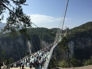 Crossing the Record-Breaking Zhangjiajie Glass Bridge in Hunan Province, China - image 4