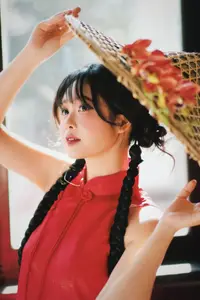Captivating Vietnamese Beauty: Graceful Girl in Traditional Red Ao Dai - image 9