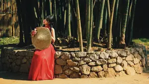 Captivating Vietnamese Beauty: Graceful Girl in Traditional Red Ao Dai - image 18