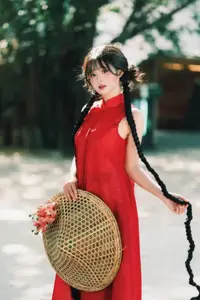 Captivating Vietnamese Beauty: Graceful Girl in Traditional Red Ao Dai - image 7