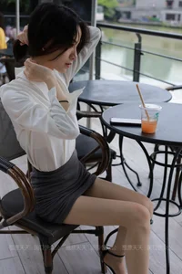 Professional Office Lady Style: Model Xiao Liu in White OL Outfit - IESS Collection - image 75