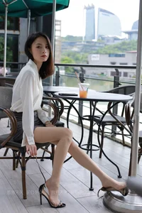Professional Office Lady Style: Model Xiao Liu in White OL Outfit - IESS Collection - image 56