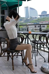 Professional Office Lady Style: Model Xiao Liu in White OL Outfit - IESS Collection - image 78
