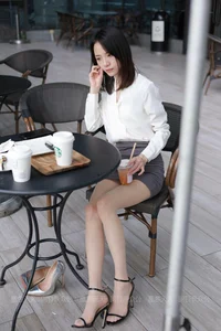 Professional Office Lady Style: Model Xiao Liu in White OL Outfit - IESS Collection - image 42