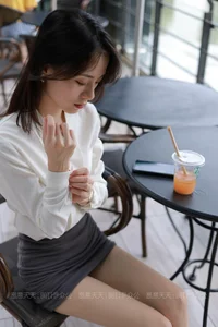 Professional Office Lady Style: Model Xiao Liu in White OL Outfit - IESS Collection - image 8