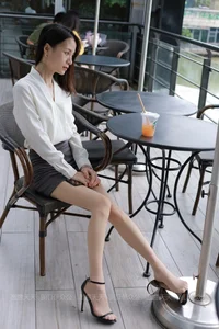 Professional Office Lady Style: Model Xiao Liu in White OL Outfit - IESS Collection - image 77