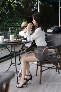 Professional Office Lady Style: Model Xiao Liu in White OL Outfit - IESS Collection - image 21