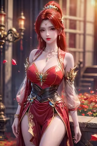 Tang Huo'er's Enchanting Beauty: Dou Po Cang Qiong AI Character in Mystical Scenery - image 9