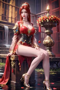 Tang Huo'er's Enchanting Beauty: Dou Po Cang Qiong AI Character in Mystical Scenery - image 4