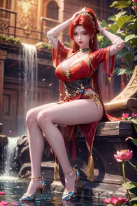 Tang Huo'er's Enchanting Beauty: Dou Po Cang Qiong AI Character in Mystical Scenery - image 17