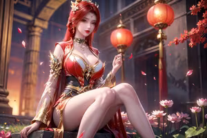 Tang Huo'er's Enchanting Beauty: Dou Po Cang Qiong AI Character in Mystical Scenery - image 18