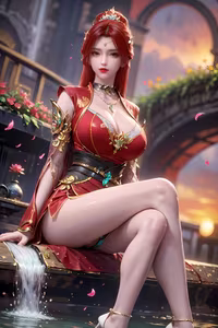 Tang Huo'er's Enchanting Beauty: Dou Po Cang Qiong AI Character in Mystical Scenery - image 10