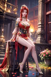 Tang Huo'er's Enchanting Beauty: Dou Po Cang Qiong AI Character in Mystical Scenery - image 11