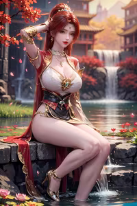 Tang Huo'er's Enchanting Beauty: Dou Po Cang Qiong AI Character in Mystical Scenery - image 15