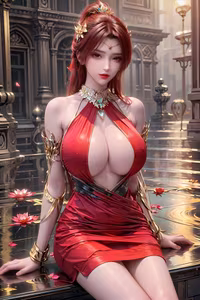 Tang Huo'er's Enchanting Beauty: Dou Po Cang Qiong AI Character in Mystical Scenery - image 0