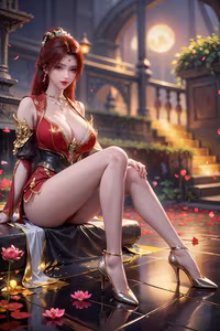Tang Huo'er's Enchanting Beauty: Dou Po Cang Qiong AI Character in Mystical Scenery - image 2
