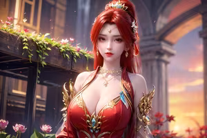 Tang Huo'er's Enchanting Beauty: Dou Po Cang Qiong AI Character in Mystical Scenery - image 16