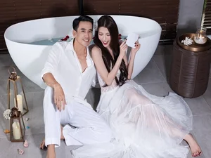 Elegant Birthday Photoshoot: Thúy Diễm Shines in a Voluminous White Ruffle Gown for a Sophisticated High-Fashion Celebration - image 0