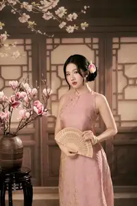 Discover Traditional Beauty: Elegant Lady Amidst Blossoms - image 10