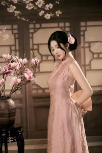 Discover Traditional Beauty: Elegant Lady Amidst Blossoms - image 11