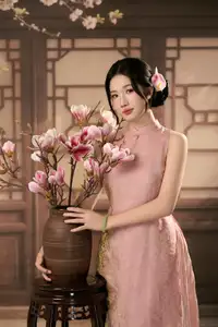 Discover Traditional Beauty: Elegant Lady Amidst Blossoms - image 9