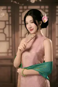 Discover Traditional Beauty: Elegant Lady Amidst Blossoms - image 8