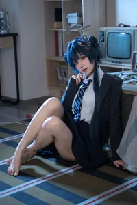 Stunning Kisaki Ryuge Blue Archive Cosplay by Nagi Shimizu in Classic Japanese School Uniform JK Style - High-Quality Aesthetic Photography - image 28