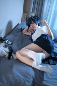 Stunning Kisaki Ryuge Blue Archive Cosplay by Nagi Shimizu in Classic Japanese School Uniform JK Style - High-Quality Aesthetic Photography - image 47