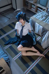 Stunning Kisaki Ryuge Blue Archive Cosplay by Nagi Shimizu in Classic Japanese School Uniform JK Style - High-Quality Aesthetic Photography - image 44